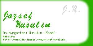 jozsef musulin business card