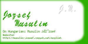 jozsef musulin business card